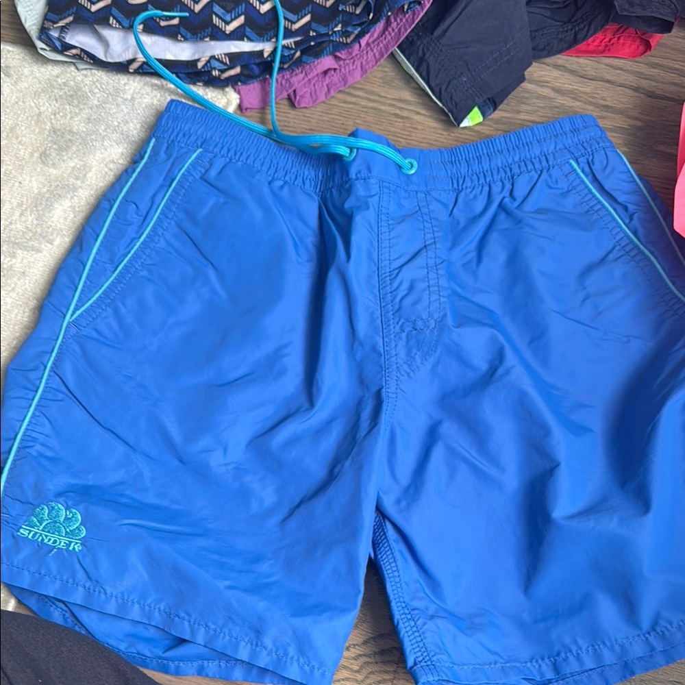 Sundek Blue Swim Trunks Quick-Dry Elastic Waist